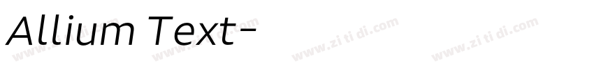 Allium Text字体转换
